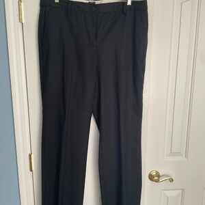 Talbots Flat Front Black Wool Pants